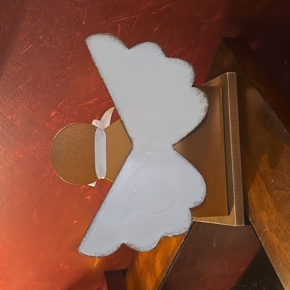 Young's Inc.Tin Tabletop Christmas Angel "Believe" Laser Cut Design Candleholder - Picture 5 of 9